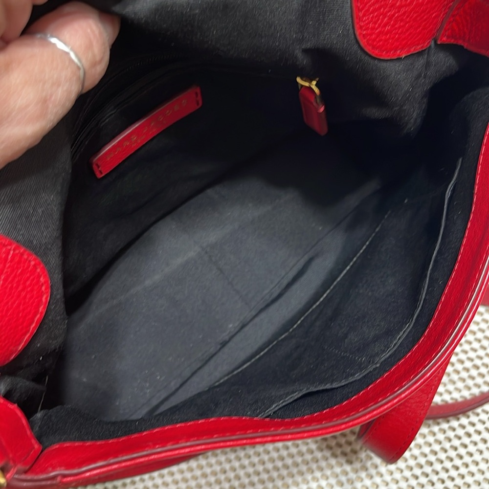 Marc Jacob’s Red Leather Empire City Crossbody Purse - Picture 6 of 15